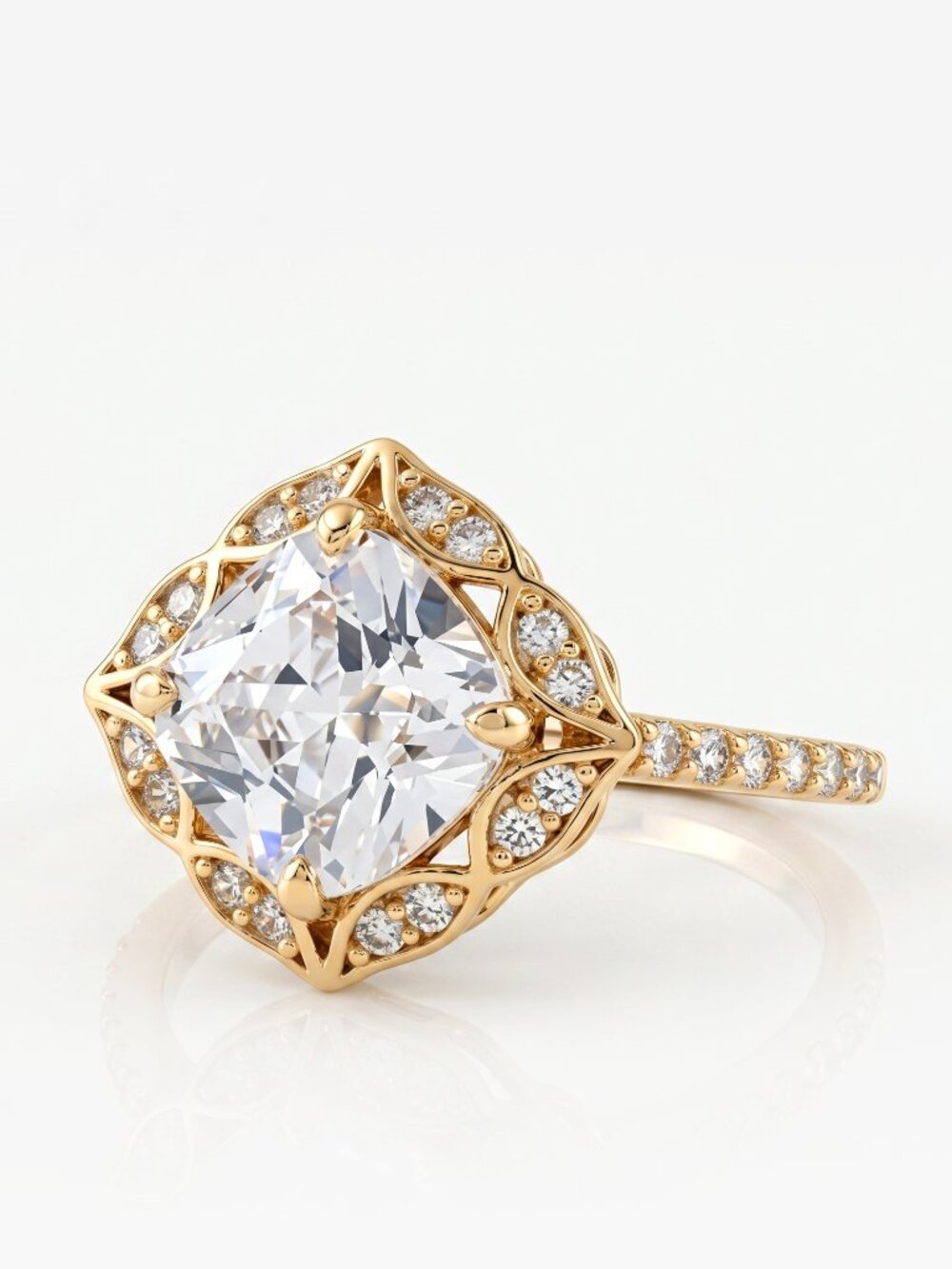 Charmed Aroma Vintage-inspired ring, size 6,  Gold Finish
